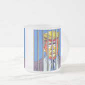 Trump im Gefängnis Mattiert Glass Tasse, 10 oz Mattglastasse (VorderseiteRechts)