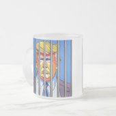 Trump im Gefängnis Mattiert Glass Tasse, 10 oz Mattglastasse (Vorderseite Links)