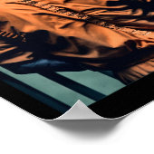 Trump im Gefängnis Orange Jumpsuit Hand Cuffy Guil Poster (Ecke)