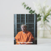 Trump im Gefängnis Postcard Trump für Gefängnis Postkarte (Stehend Vorderseite)