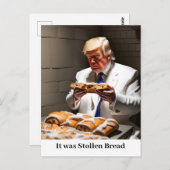 Trump im Gefängnis Stollen Bread Funny Postkarte (Vorne/Hinten)