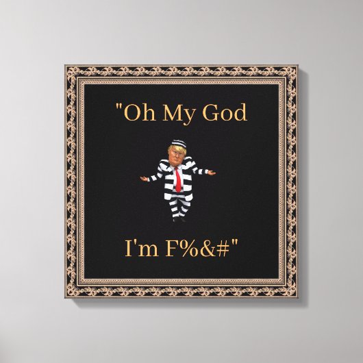 Trump im Gefängnis Wear Canvas Print Leinwanddruck (Vorderseite)