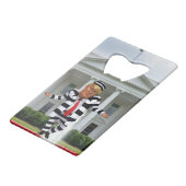 Trump im Gefängnis Wear Geldbeutel Flaschenöffner (Rückseite Schrägansicht)