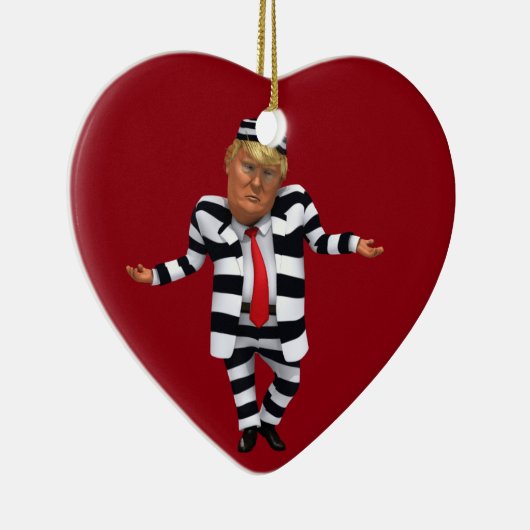 Trump im Gefängnis Wear Keramik Ornament (Rechts)