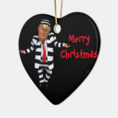 Trump im Gefängnis Wear Keramik Ornament (Links)