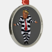 Trump im Gefängnis Wear Ornament Aus Metall (Rechts)