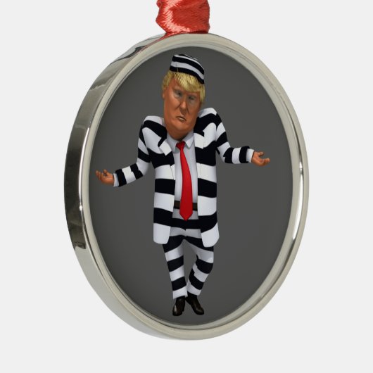 Trump im Gefängnis Wear Ornament Aus Metall (Rechts)
