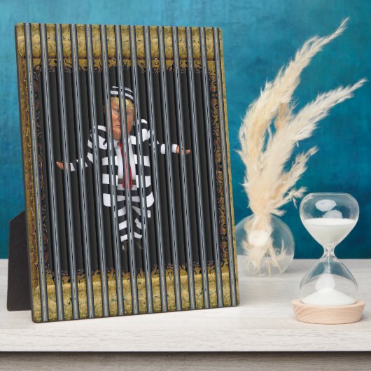 Trump im Gefängnis Wear Plaque Fotoplatte (Seite)