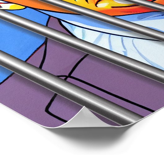 Trump im Gefängnispreisposter (Matte) 12" Squar Poster (Ecke)