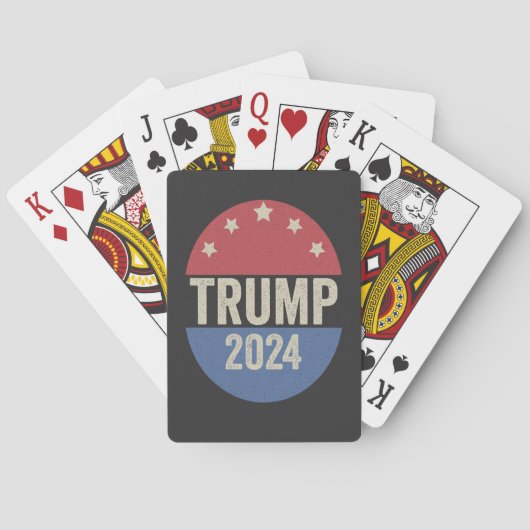 Trump im Jahr 2024 Wahl wieder Funny Election Trum Spielkarten (Rückseite)