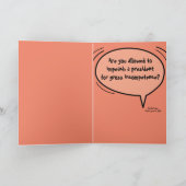 Trump I'm Peach Funny Card Karte (Innenseite)