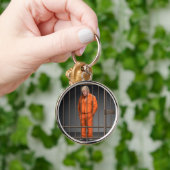 Trump im Schlüsselanhänger der Gefängnisrunde (Hand)