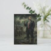 Trump im Sumpf Postkarte (Stehend Vorderseite)