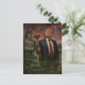 Trump im Sumpf Postkarte (Stehend Vorderseite)