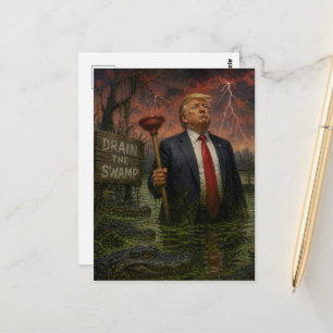 Trump im Sumpf Postkarte