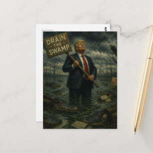 Trump im Sumpf Wildlife im Sumpf Postkarte