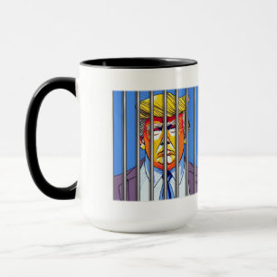 Trump in der Combo-Tasse im Gefängnis, 15 oz Tasse