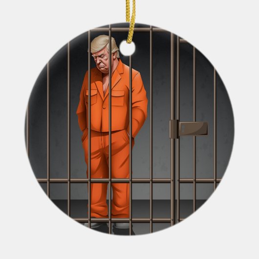 Trump in der Keramik im Gefängnis Circle Ornament (Vorne)