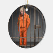 Trump in der Keramik im Gefängnis Circle Ornament (Links)