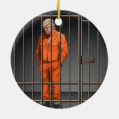 Trump in der Keramik im Gefängnis Circle Ornament (Hinten)