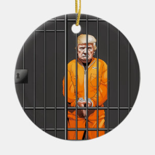 Trump in der Keramik im Gefängnis Circle Ornament