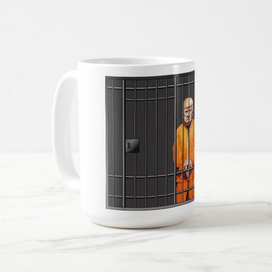 Trump in der klassischen Tasse im Gefängnis, 15 oz (Vorderseite Links)
