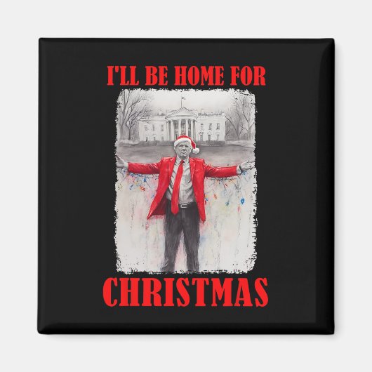 Trump in der Weihnachtsmannmütze werde ich für Wei Magnet (Vorne)