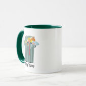 Trump in Garbage kann Trump abstürzen Tasse (Vorderseite Links)