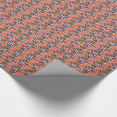Trump in Prison Wear Wrapping Paper Geschenkpapier (Ecke)