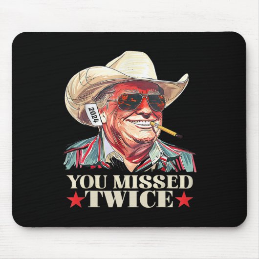 Trump Ination Versuch Trump 2024 Sie zweimal vermi Mousepad (Vorne)