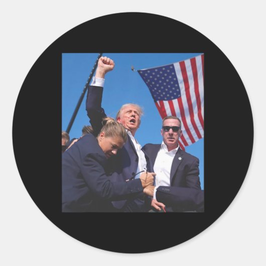 Trump-Instantenversuch Runder Aufkleber (Vorderseite)