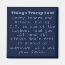 Trump IQ - 2" Square Magnet