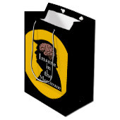 Trump/Iran-Geschenktasche Mittlere Geschenktüte (Vorderseite Schrägansicht)