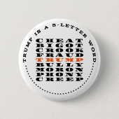 TRUMP IS A FIVE LETTER WORD BUTTON (Vorderseite)