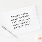 Trump is not a stable genius Hankamer Artjunkhaus Rechteckiger Aufkleber (Umschlag)