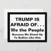 Trump ist ängstlich, weil wir uns Bullen stellen Postkarte (Vorne/Hinten)