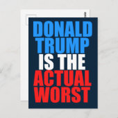 Trump ist das Schlimmste Postkarte (Vorne/Hinten)