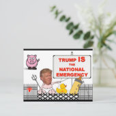 Trump ist der nationale Notstand / Anti Trump, Postkarte (Stehend Vorderseite)