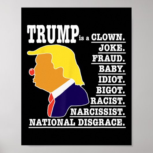 Trump ist ein Clown Poster (Vorne)