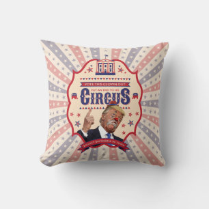 Trump ist ein Clown - Vintage-Zirkusposter Kissen