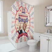 Trump ist ein Clown - Vintages Zirkusposter Duschvorhang (Beispiel)