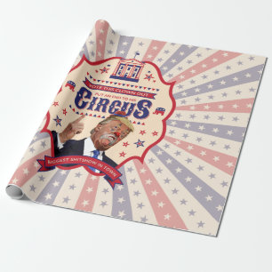 Trump ist ein Clown - Vintages Zirkusposter Geschenkpapier