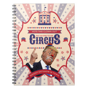 Trump ist ein Clown - Vintages Zirkusposter Notizblock