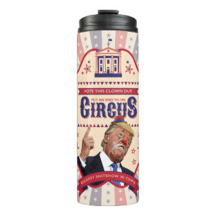 Trump ist ein Clown - Vintages Zirkusposter Thermosbecher