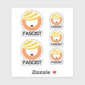 Trump ist ein Faschist Aufkleber (Blatt)