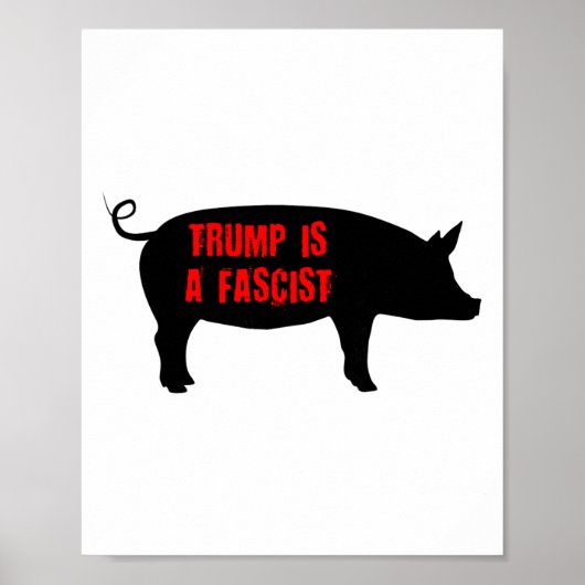 Trump ist ein Faschist Poster (Vorne)