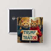 Trump ist ein Katzenverräter Button (Vorne & Hinten)