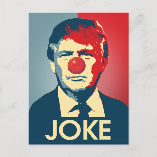 Trump ist ein Witz - Anti-Trump-Propaganda Postkarte (Vorderseite)