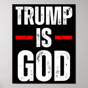 Trump ist Gott Lustig Trump ist Gott Poster
