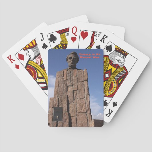 Trump ist kein ehrlicher Abe, der Karten spielt Spielkarten (Rückseite)